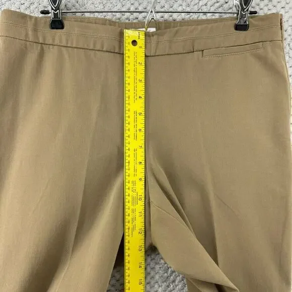 J Jill Pants Women 14 Khaki Beige Tobacco Precision Stretch Mid Rise Stretch New - Picture 11 of 15